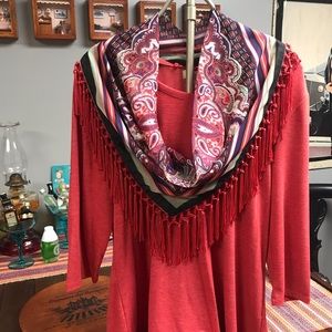Very nice top with removable scarf